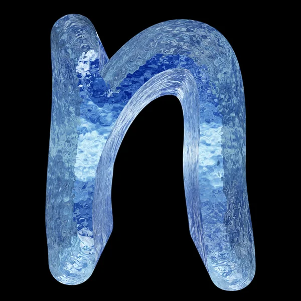 Ice font part,  letter n — Stock Fotó