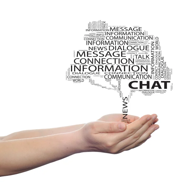 Neem contact op met word cloud — Stockfoto