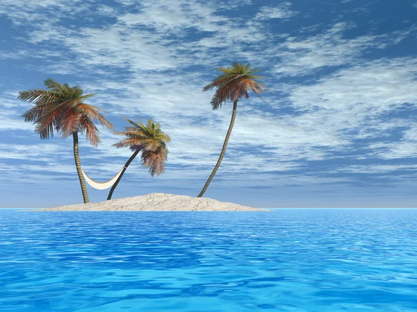 Isolated exotic island — Stock Photo, Image