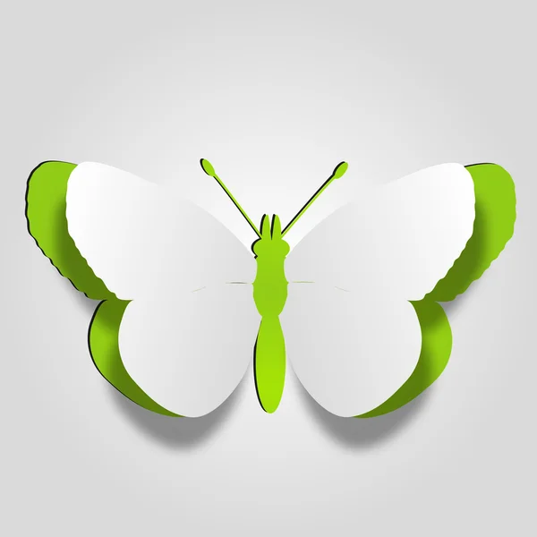 Weißes Papier Schmetterlingsform — Stockfoto