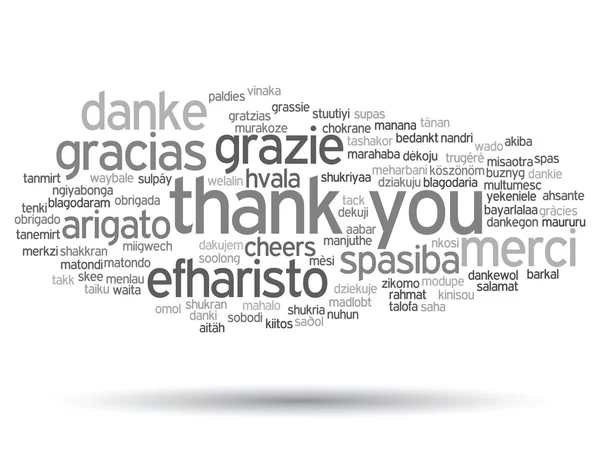 Dank u word cloud — Stockfoto