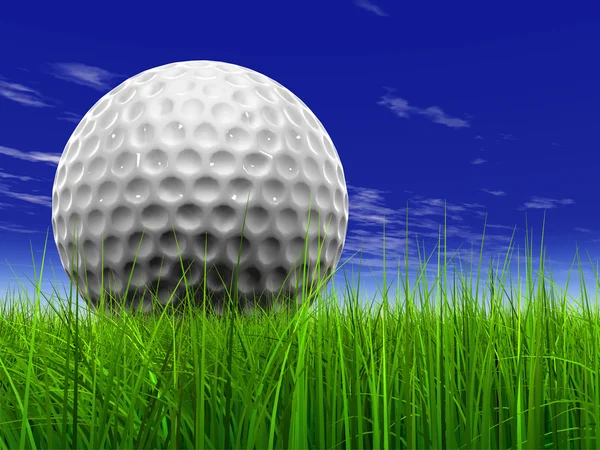 Golf ball at horizon — Stock Photo, Image