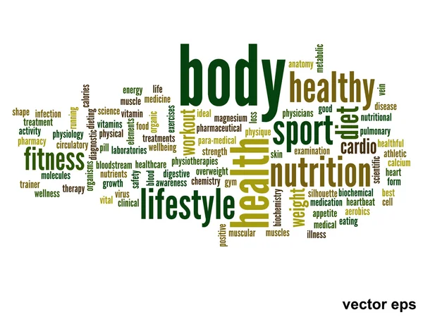 Health word cloud — Stock Vector