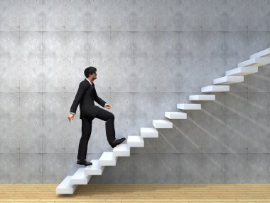 bir merdiven tırmanma işadamı