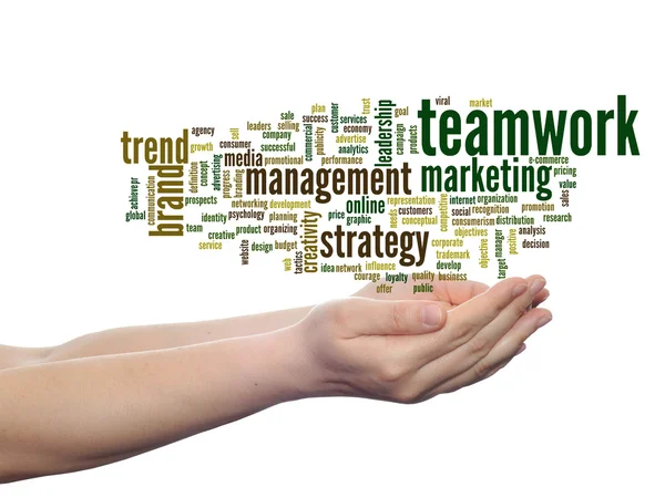 Marketing Teamwork Wort Wolke — Stockfoto