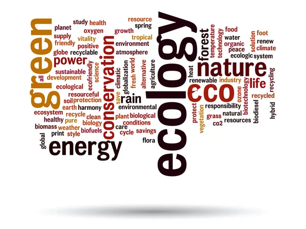 Ecology word cloud — Stock Photo, Image