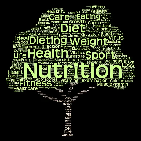 Diet green text word cloud — Stock Photo, Image