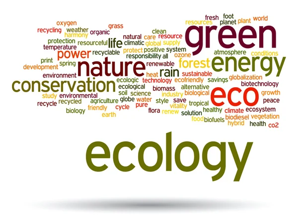 Ecología palabra nube —  Fotos de Stock