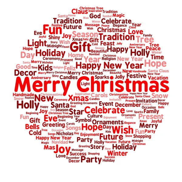 Merry Christmas word cloud — Stock Photo, Image