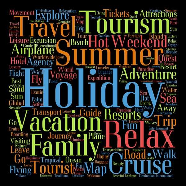 Turism word cloud — Stockfoto