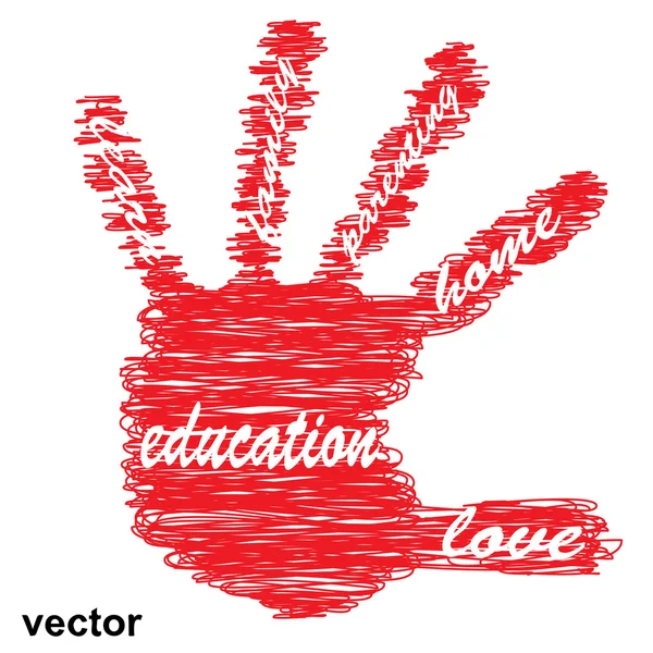 Utbildning hand skiss word cloud — Stock vektor