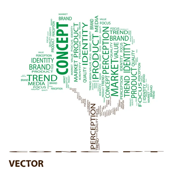 Arbre conceptuel mot nuage — Image vectorielle