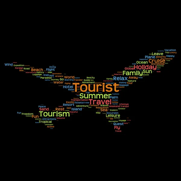 Turism word cloud — Stockfoto