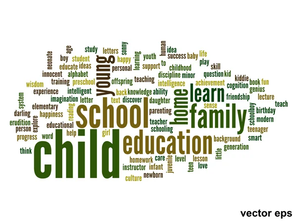 Educación Word Cloud — Vector de stock