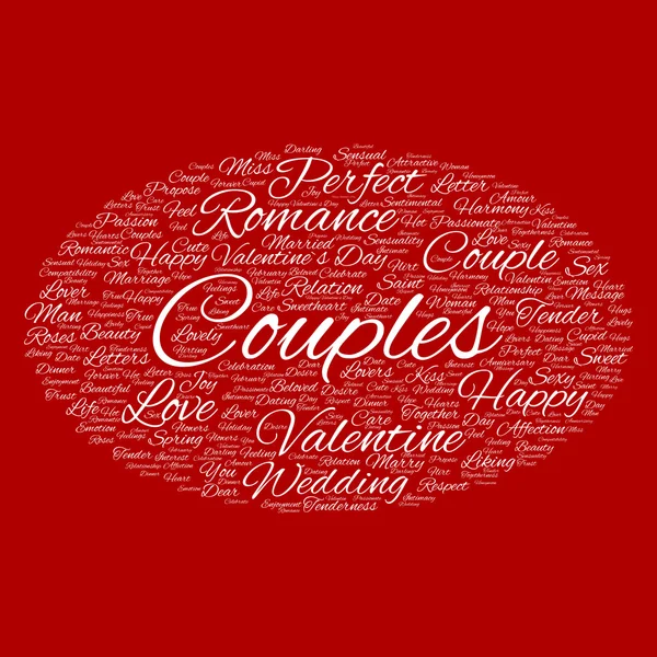 Valentinstag Wordcloud-Text — Stockfoto