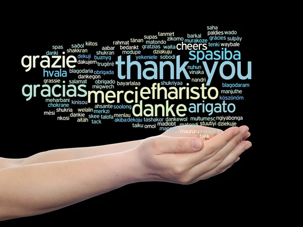 Dank u word cloud — Stockfoto