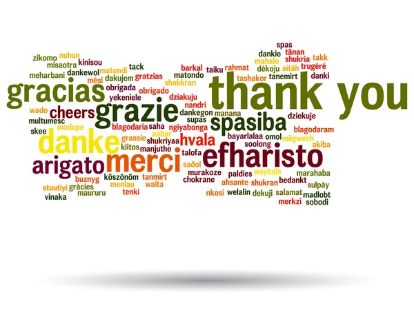 Thank you word cloud — Stock Photo, Image