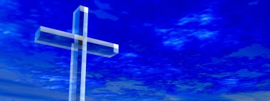 çapraz veya din sembol siluet