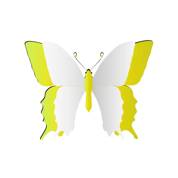 Kształt motyl biały papier — Zdjęcie stockowe