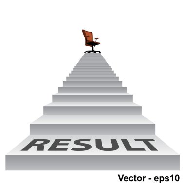 bir sandalye ile beyaz merdiven