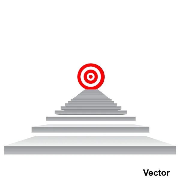 Kırmızı hedefte mi merdiven — Stok Vektör