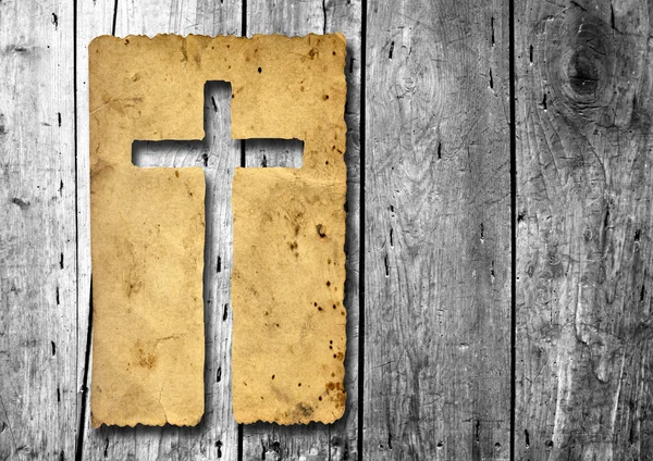 Banner mit einem christlich-religiösen Kreuz — Stockfoto