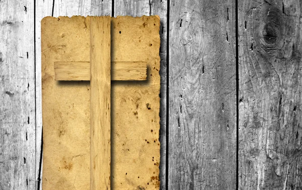 Банер з християнського релігійного хрестом — стокове фото