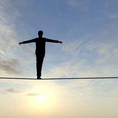 kriz yürüme adam siluet