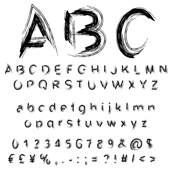 Schets of Krabbel lettertype — Stockfoto