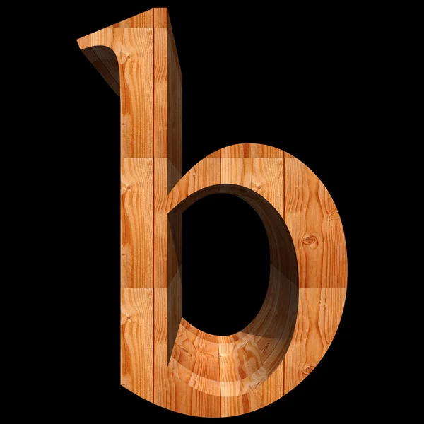 Wooden font, letter b — Stok fotoğraf