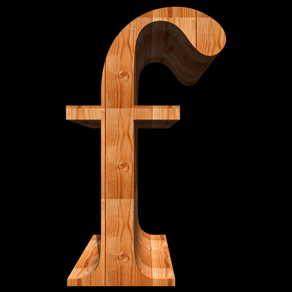 Wooden font, letter f — Stock Fotó