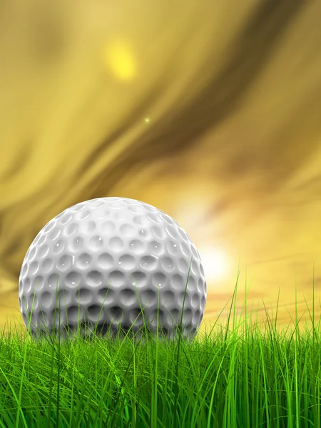 Golfboll på horizon — Stockfoto