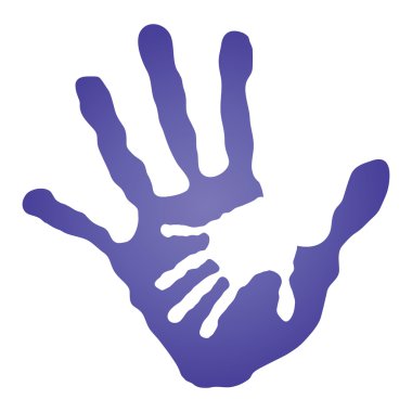 human hand prints painted