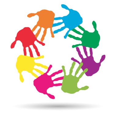 spiral set of human hands