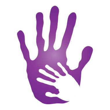 human hand prints painted