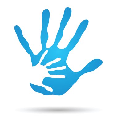 human hand prints painted