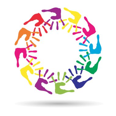 spiral set of human hands