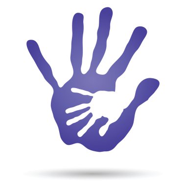 human hand prints painted