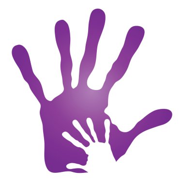 human hand prints painted