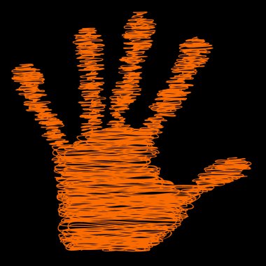 Conceptual drawing hand