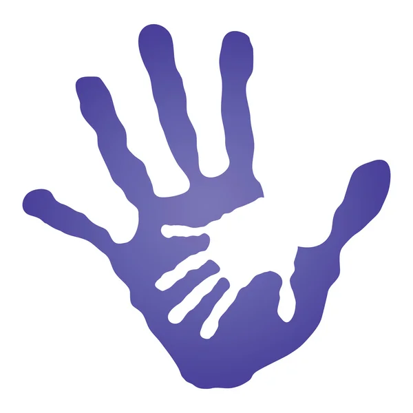 Human hand prints painted — Φωτογραφία Αρχείου