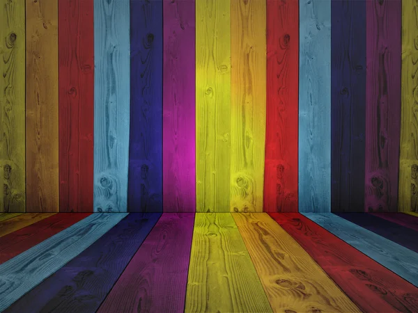 Färgglada grungy trä wall — Stockfoto