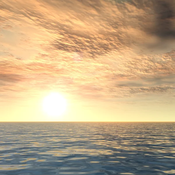 Un bel paesaggio marino al tramonto — Foto Stock
