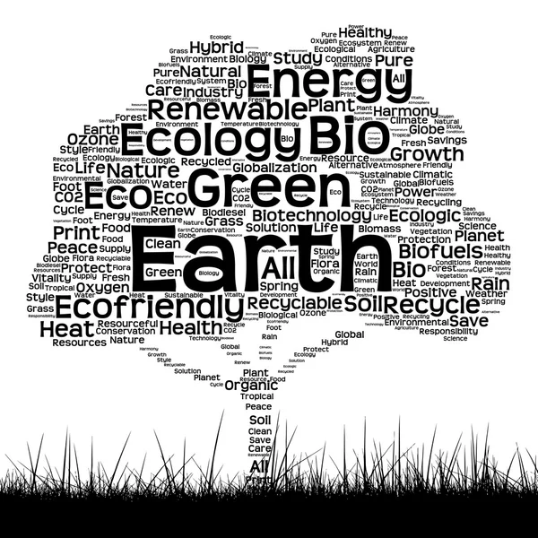 Black ecology text — Stock Photo, Image