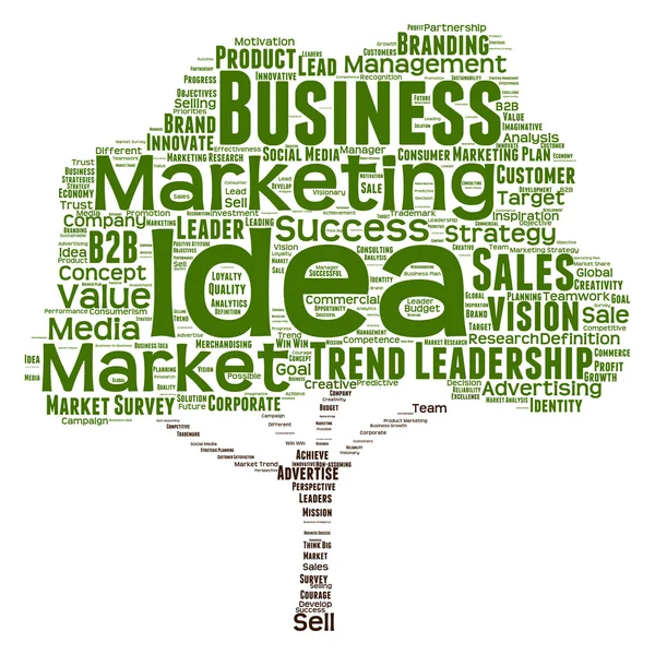 Marketing o business word cloud — Foto Stock