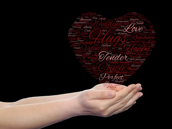 Love or Valentine's Day word cloud — Stock Fotó