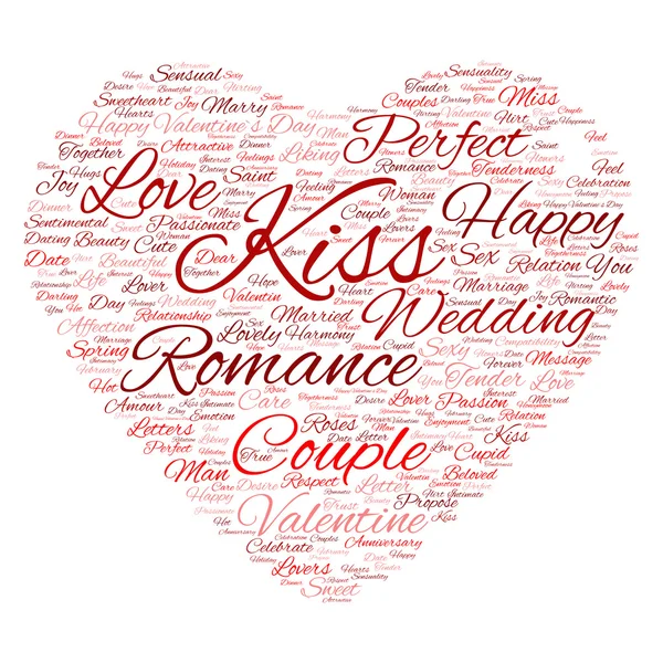 Valentine's Day wordcloud — Stock Photo, Image