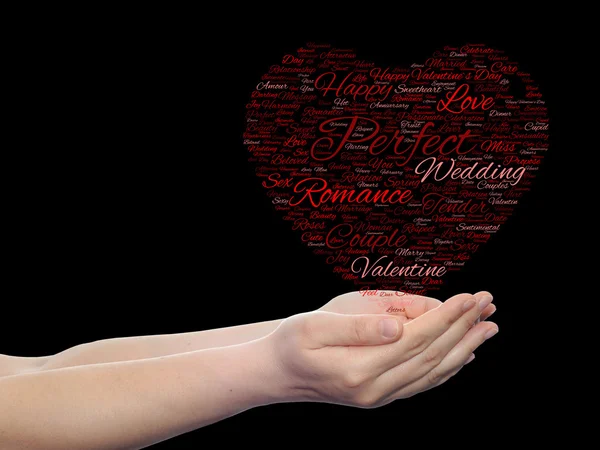 Liebe oder Valentinstag Wortwolke — Stockfoto