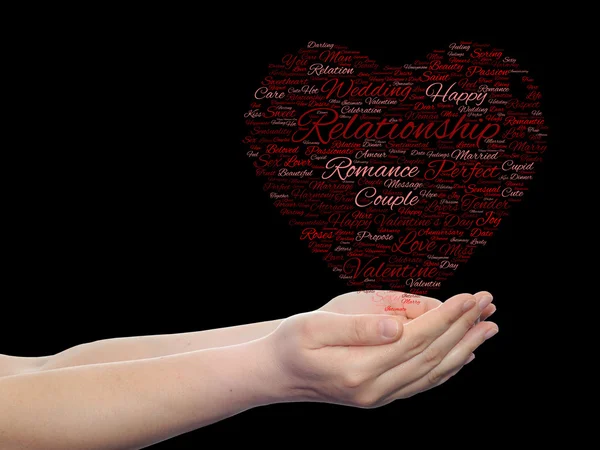 Love or Valentine's Day word cloud — Stock Photo, Image