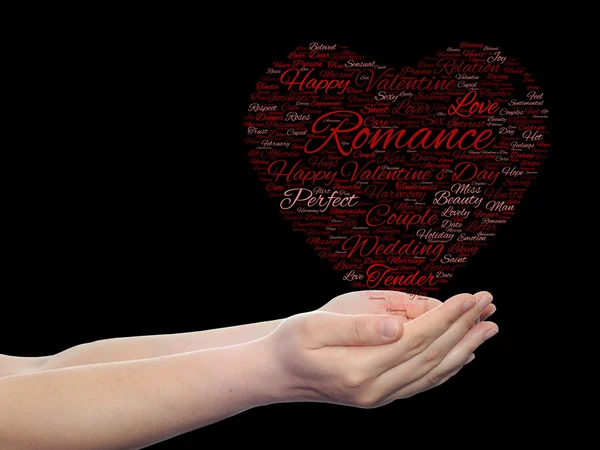 Love or Valentine 's Day word cloud — стоковое фото
